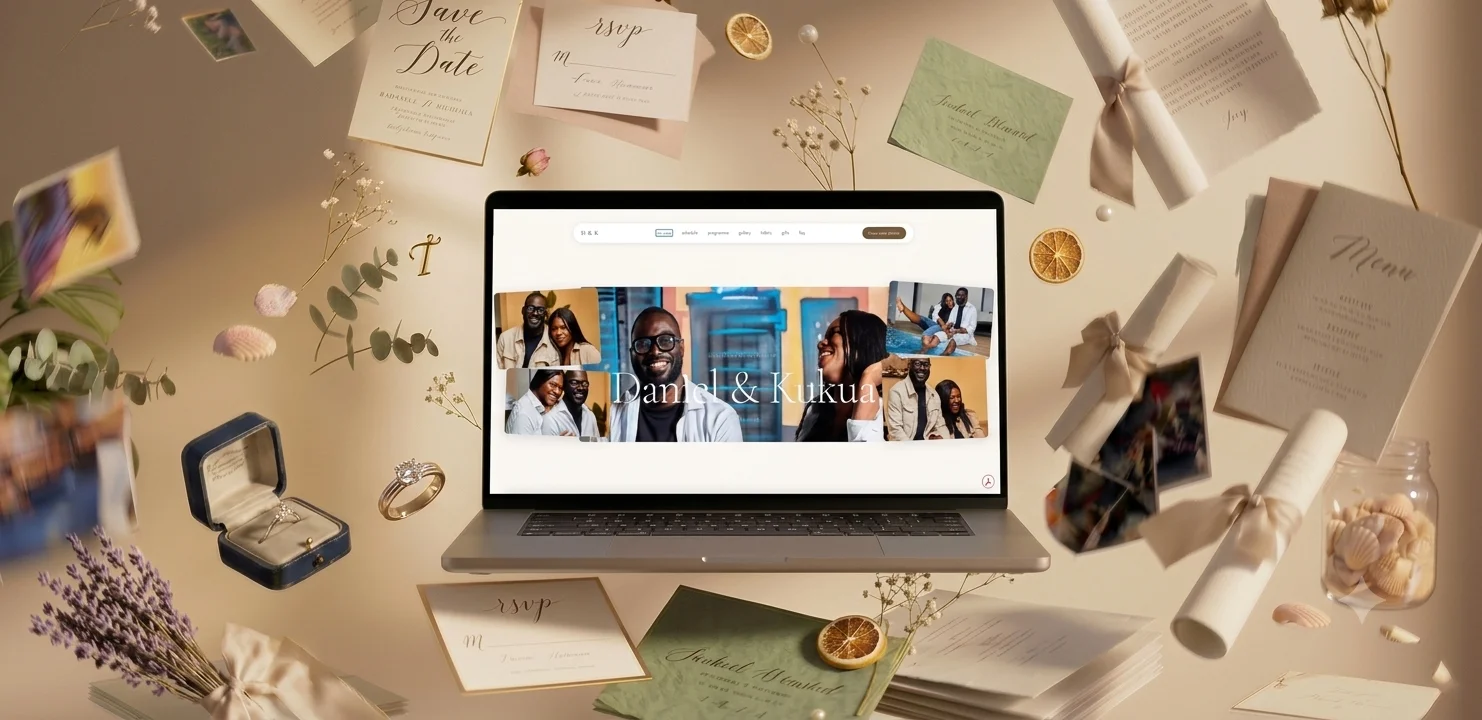 A wedding website we crafted by hand
